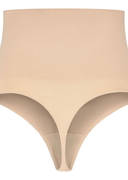BYE-BRA - FAJA SENZA CUCITURE STILE PERIZOMA BEIGE MISURARE S