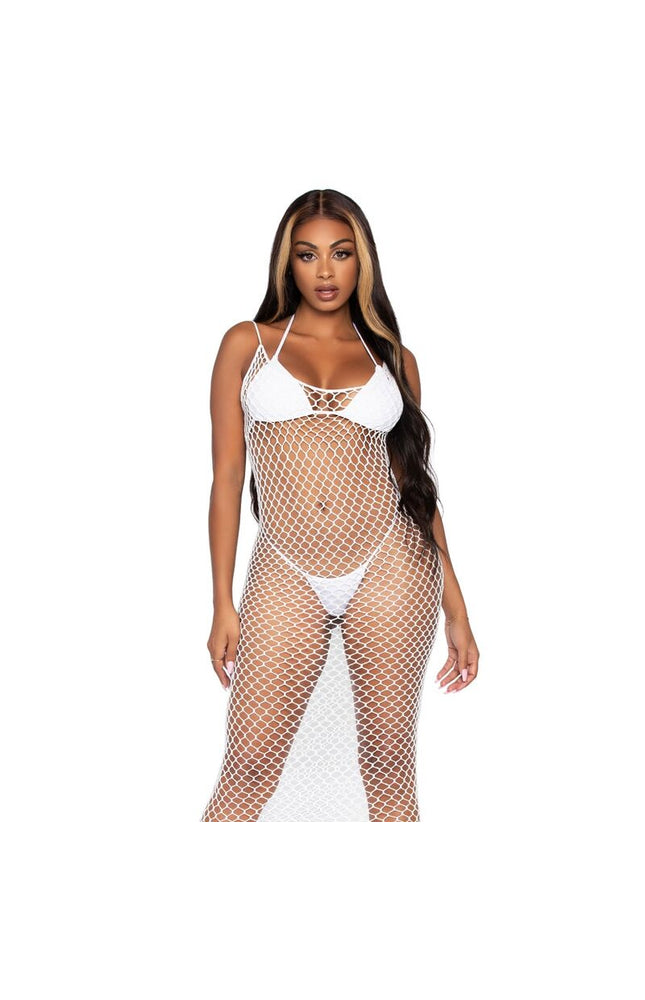 LEG AVENUE - MAXI ABITO IN RETE TWIST TAGLIA UNICA