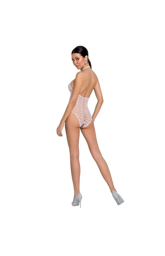PASSIONE - DONNA BS087 BODYSTOCKING BIANCO TAGLIA UNICA
