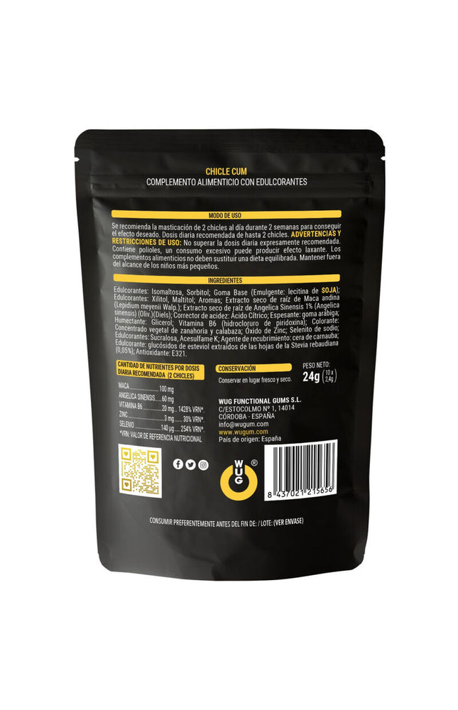 WUG SEX SENSE - CUM EJACULATION AUMENTA GUM E SPERMA GUSTO BANANA 10 UNITÀ