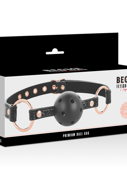 BEGME - BLACK EDITION BALL GAG VEGAN IN PELLE