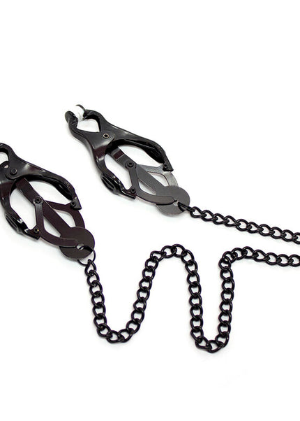 OHMAMA FETISH - Pinze per capezzoli giapponesi con catena nera