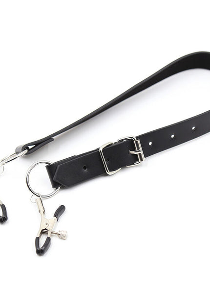 OHMAMA FETISH - PINZE PER CLITORIDE CON CINGHIE PER GAMBE