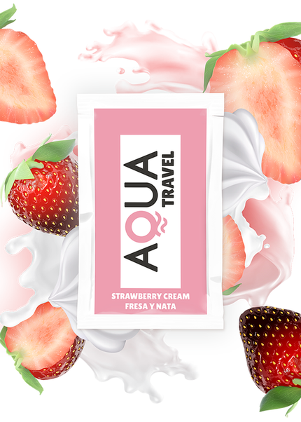 AQUA TRAVEL - LUBRIFICANTE A BASE ACQUA GUSTO CREMA DI FRAGOLA 6 ML