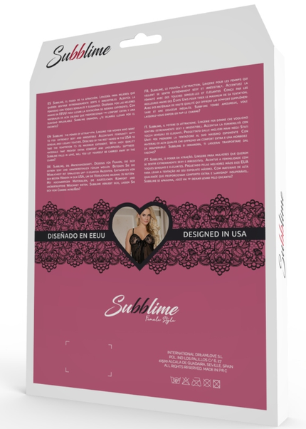 SUBBLIME - SET SET DUE PEZZI REGGISENO E MUTANDINE S/M