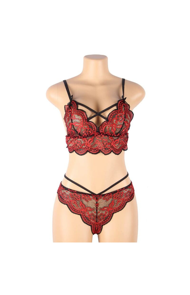 SUBBLIME - SET COMPLETO DUE PEZZI IN PIZZO E PANTALONE M/M