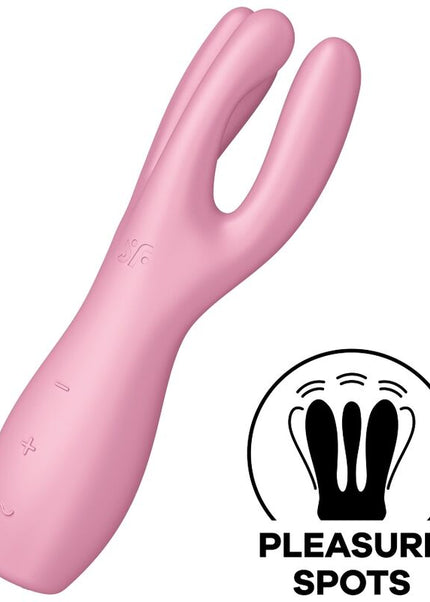 SATISFYER - VIBRATORE THREESOME 3 ROSA