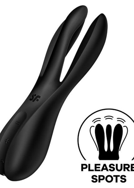 SATISFYER - VIBRATORE THREESOME 2 NERO