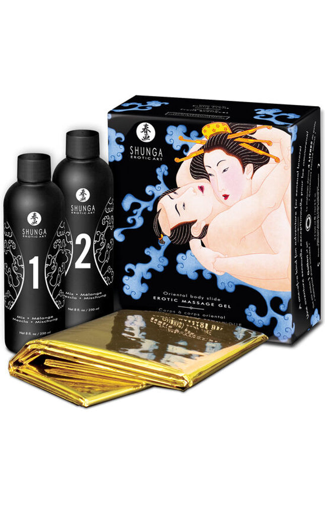 SHUNGA - GEL DA MASSAGGIO EROTICO CORPO A CORPO ORIENTALE AI FRUTTA ESOTICI 