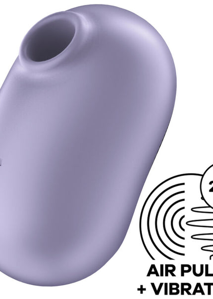 SATISFYER - PRO TO GO 2 DOPPIO STIMOLATORE E VIBRATORE VIOLA