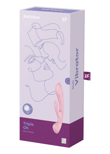 SATISFYER - TRIPLE OH VIBRAZIONE IBRIDA ROSA