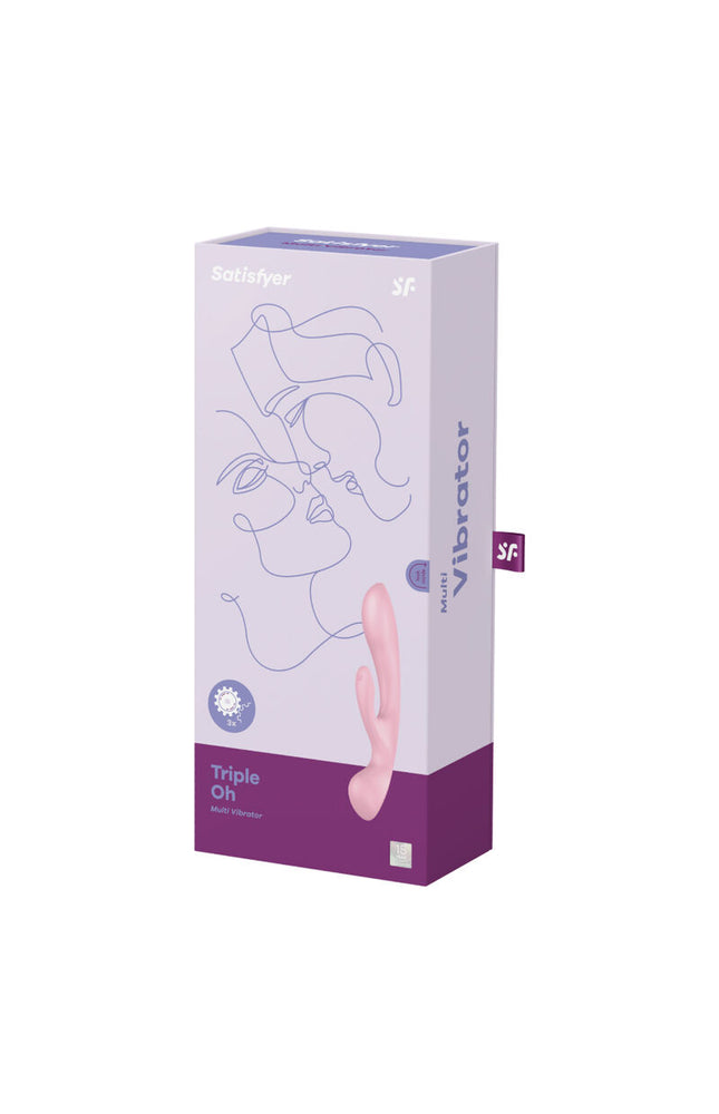 SATISFYER - TRIPLE OH VIBRAZIONE IBRIDA ROSA