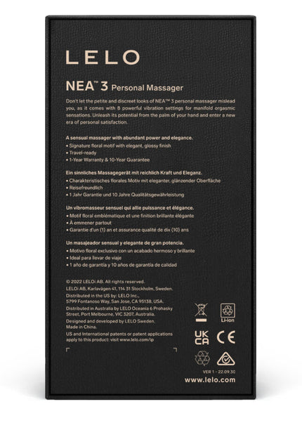 LELO - NEA 3 MASSAGGIATORE PERSONALE NERO