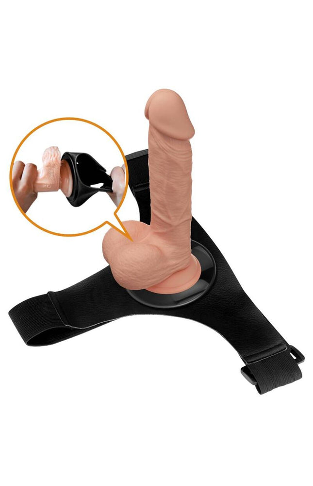 PRETTY LOVE - IMBRAGATURA SLIP UNIVERSALE CON DILDO JERRY 21.8 CM NATURALE