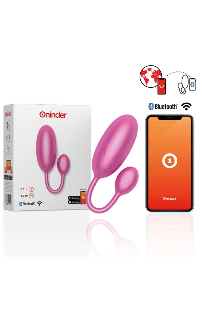 ONINDER - UOVO VIBRANTE TOKYO ROSA 7,5 X 3,2 CM APP GRATUITA