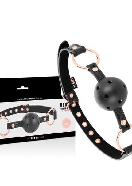 BEGME - BLACK EDITION BALL GAG VEGAN IN PELLE