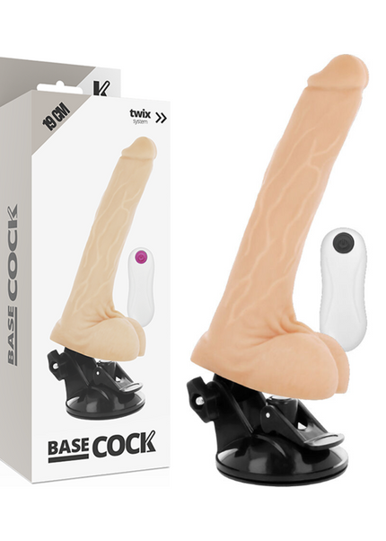 BASECOCK - VIBRATORE TELECOMANDO REALISTICO NATURALE 19 CM -O- 4 CM
