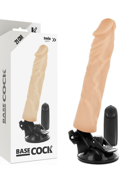 BASECOCK - VIBRATORE REALISTICO TELECOMANDO NATURALE 21 CM -O- 4 CM
