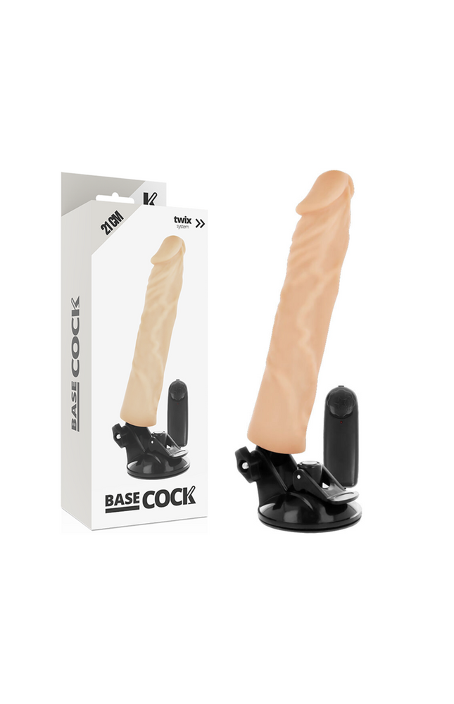 BASECOCK - VIBRATORE REALISTICO TELECOMANDO NATURALE 21 CM -O- 4 CM