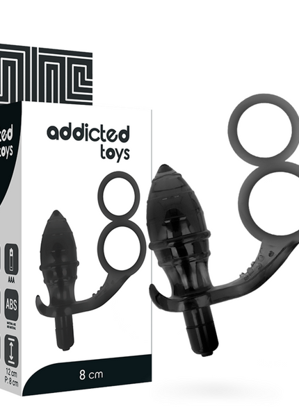 ADDICTED TOYS - PLUG ANALE CON DOPPIO ANELLO NERO