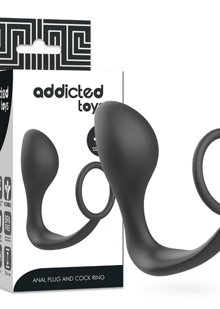 ADDICTED TOYS - PLUG ANALE CON ANELLO IN SILICONE NERO