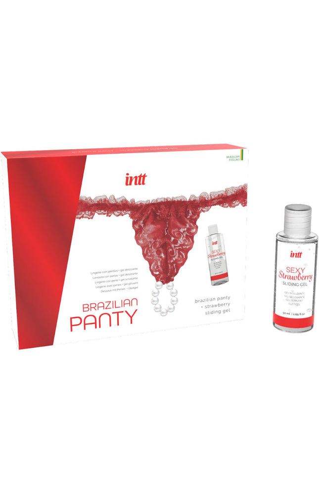 INTT RELEASE - BRASILIANA ROSSA CON PERLE E GEL LUBRIFICANTE 50 ML