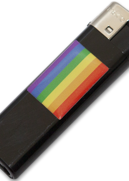PRIDE - ACCENDINO NERO CON BANDIERA LGBT