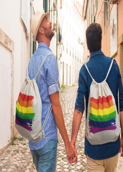 PRIDE - ZAINO CON BANDIERA LGBT IN COTONE