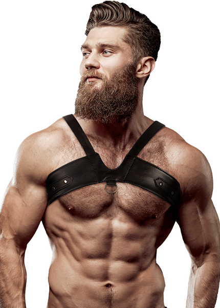 FETISH SUBMISSIVE ATTITUDE - IMBRACATURA PER IL PETTO IN ECOPELLE DELLA BRIGATA UOMO