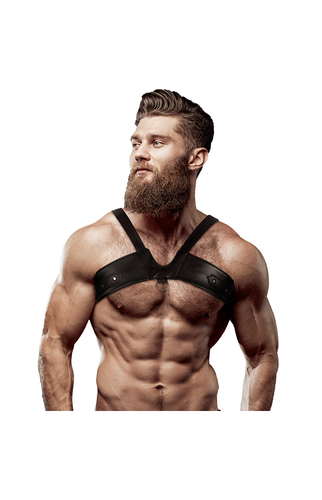 FETISH SUBMISSIVE ATTITUDE - IMBRACATURA PER IL PETTO IN ECOPELLE DELLA BRIGATA UOMO