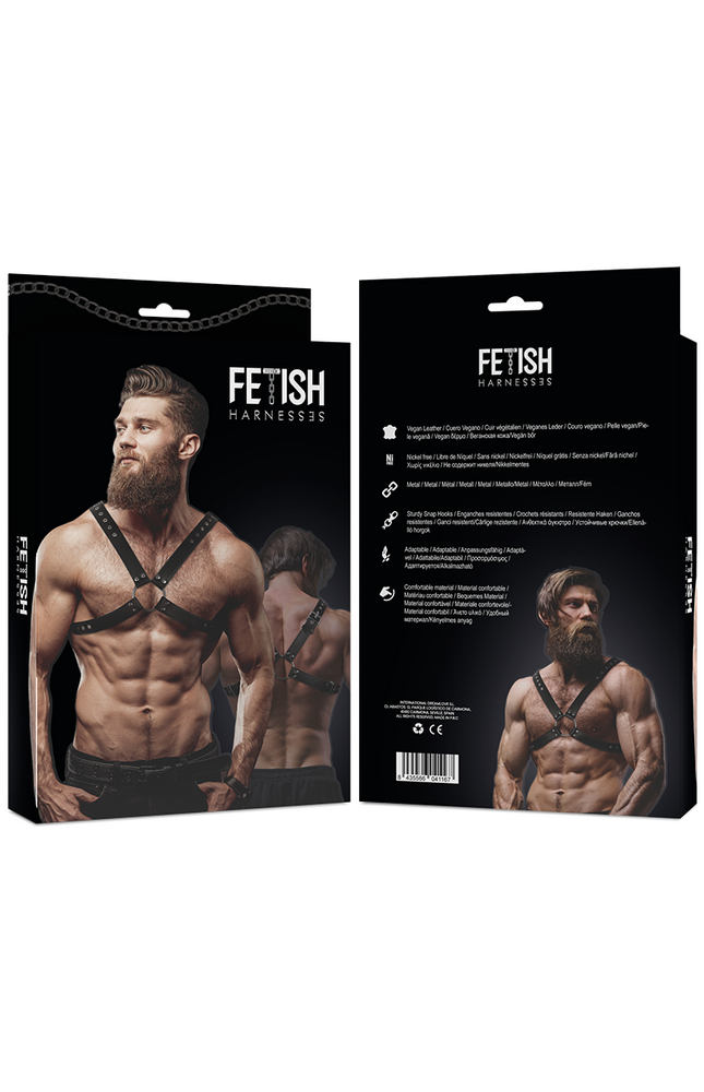 FETISH SUBMISSIVE ATTITUDE - IMBRACATURA IN ECOPELLE CON PETTO INCROCIATO DA UOMO