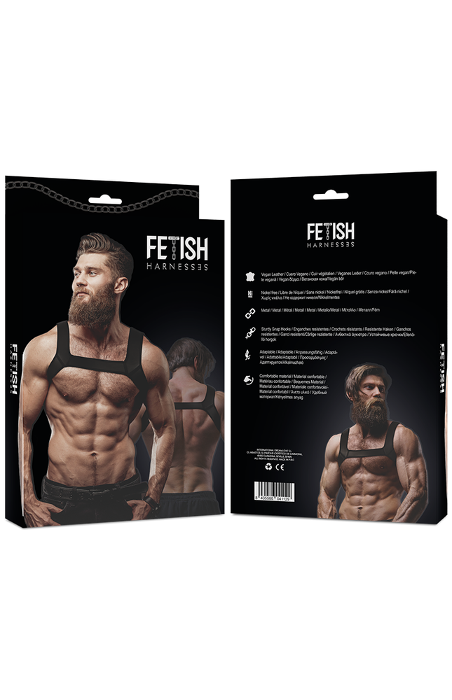 FETISH SUBMISSIVE ATTITUDINE - IMBRACATURA PER IL PETTO IN NEOPRENE PER UOMINI TAGLIA M