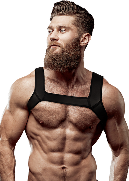 FETISH SUBMISSIVE ATTITUDINE - IMBRACATURA PER IL PETTO IN NEOPRENE PER UOMINI TAGLIA M