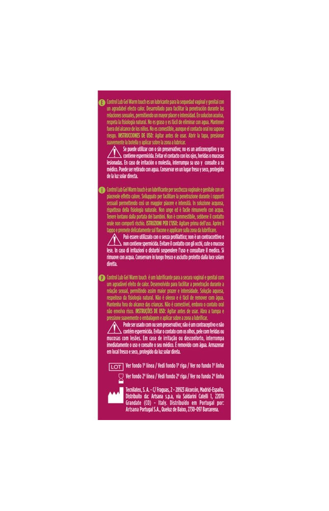 CONTROL - LUB GEL LUBRIFICANTE EFFETTO CALORE 75 ML