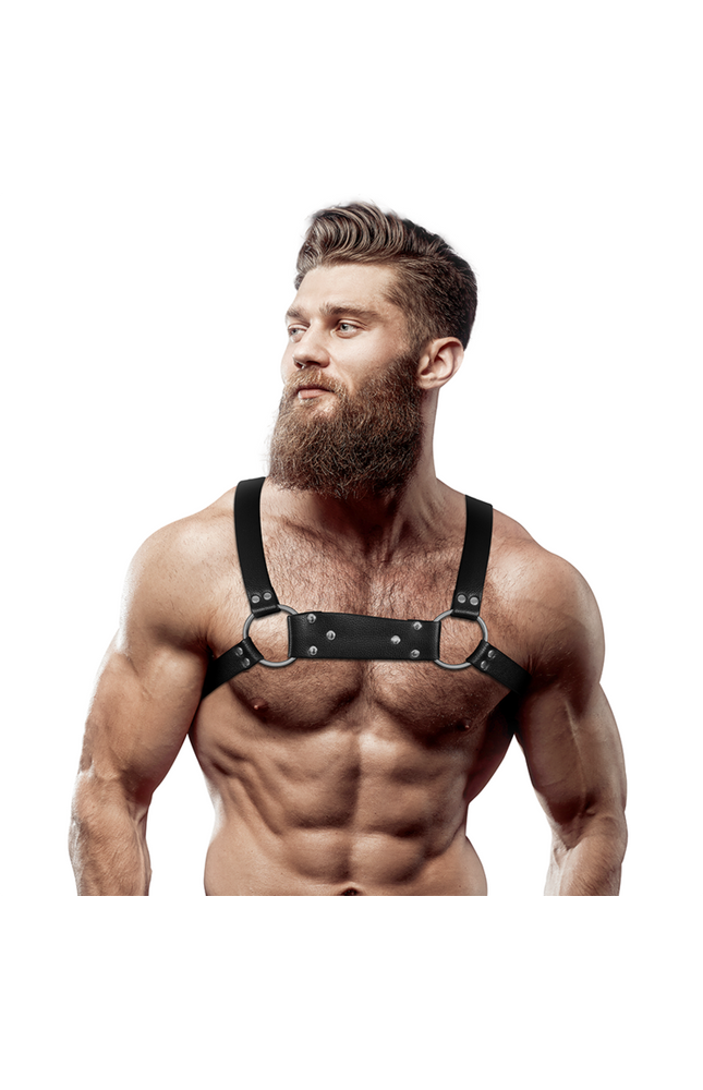 FETISH SUBMISSIVE ATTITUDINE - IMBRACATURA PER IL PETTO IN ECOPELLE DA UOMO PER BULLDOG TAGLIA M/L