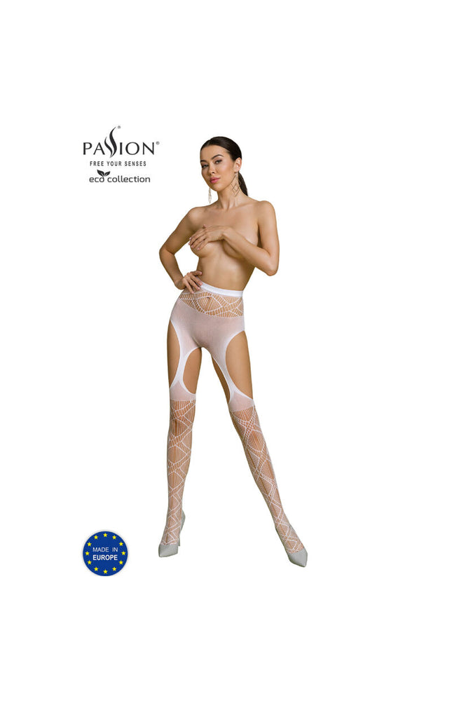 PASSIONE - COLLEZIONE ECO BODYSTOCKING ECO S005 BIANCO