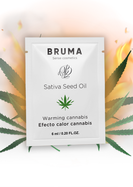 BRUMA - GEL SCORREVOLE ALL''OLIO DI SEMI DI SATIVA GUSTO CANNABIS RISCALDANTE 6 ML