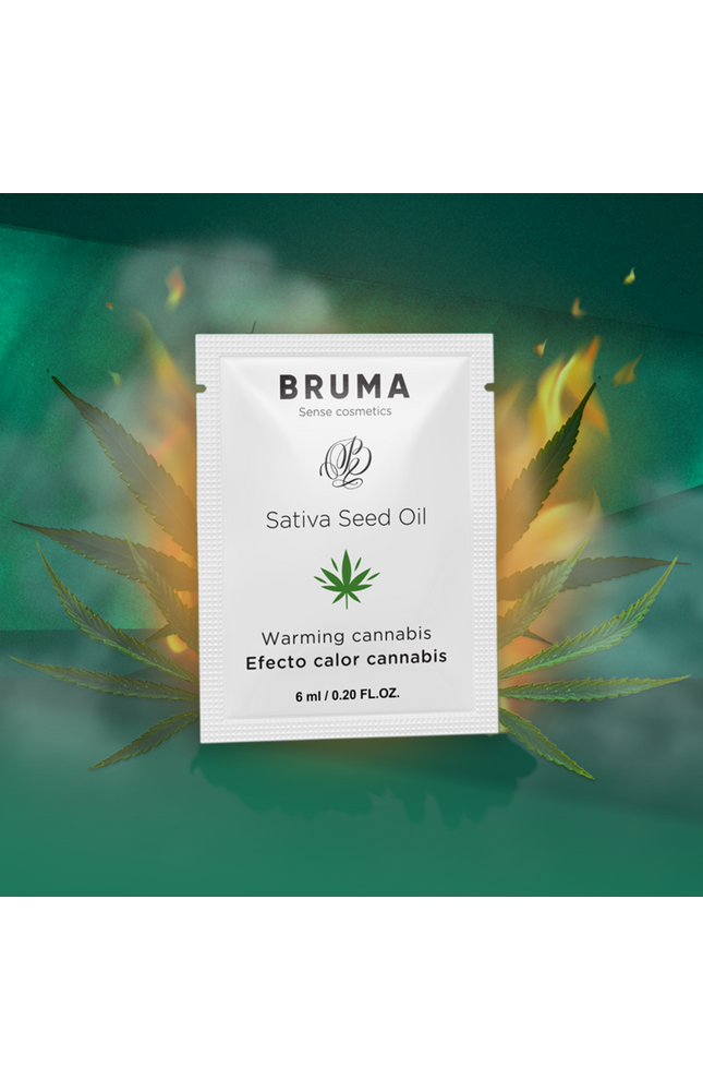 BRUMA - GEL SCORREVOLE ALL''OLIO DI SEMI DI SATIVA GUSTO CANNABIS RISCALDANTE 6 ML