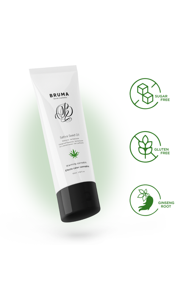 BRUMA - GEL SCORREVOLE ALL''OLIO DI SEMI DI SATIVA SCALDANTE GUSTO CANNABIS 100 ML