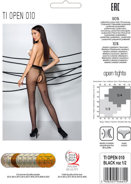 PASSIONE - TIOPEN 010 COLLANT NERO 1/2 20 DEN