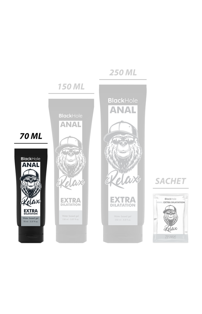 BLACK HOLE - GEL DILATANTE ANALE A BASE D'ACQUA 70 ML