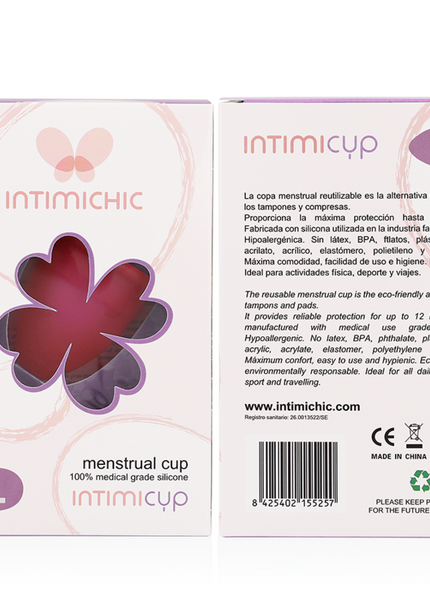 INTIMICHIC - COPPA MESTRUALE IN SILICONE GRADO MEDICO - TAGLIA L