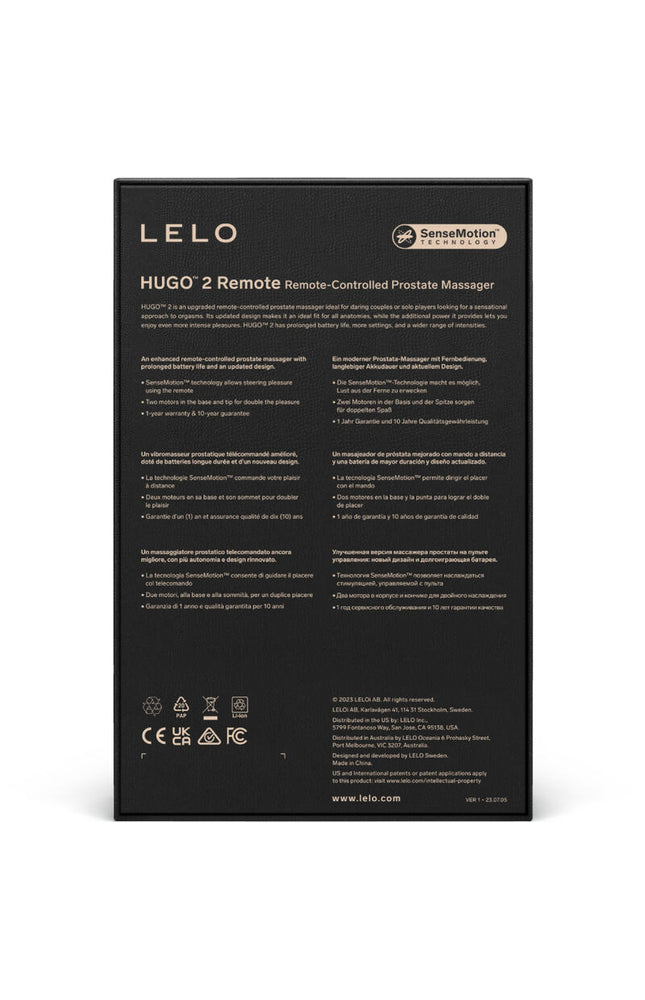 LELO - MASSAGGIATORE PROSTATICO CON TELECOMANDO HUGO 2 VERDE