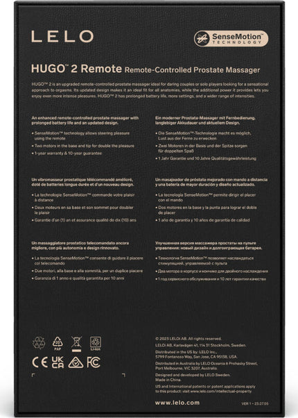 LELO - MASSAGGIATORE PROSTATICO CON TELECOMANDO HUGO 2 VERDE