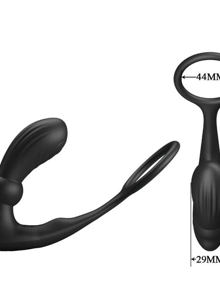 PRETTY LOVE - ANELLO ANALE E VIBRATORE WARREN BLACK
