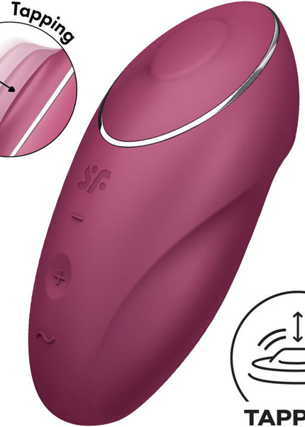 SATISFYER - TAP &amp; CLIMAX 1 VIBRATORE LAY-ON ROSSO