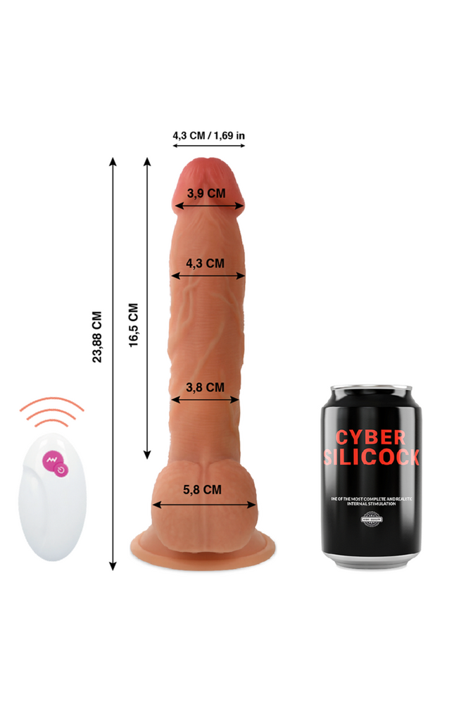 CYBER SILICOCK - TELECOMANDO REALISTIC MASTER BEN 23.88 CM -O- 4.3 CM