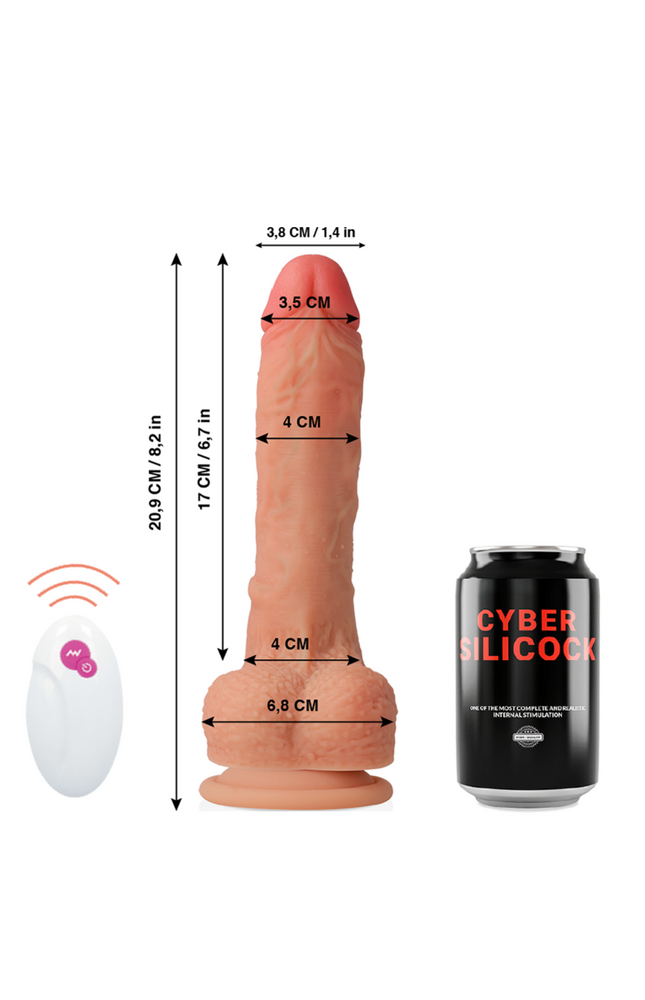CYBER SILICOCK - TELECOMANDO REALISTICO MASTER HUCK 20.9 CM -O- 4 CM
