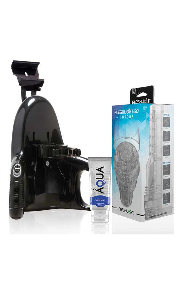 FLESHLIGHT - GO MASTURBADOR TORQUE ICE + LANCIO UNIVERSALE + LUBRIFICANTE DI QUALITÀ AQUA 50 ML