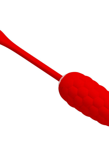 PRETTY LOVE - UOVO VIBRANTE CON TEXTURE MARINA RICARICABILE ROSSA